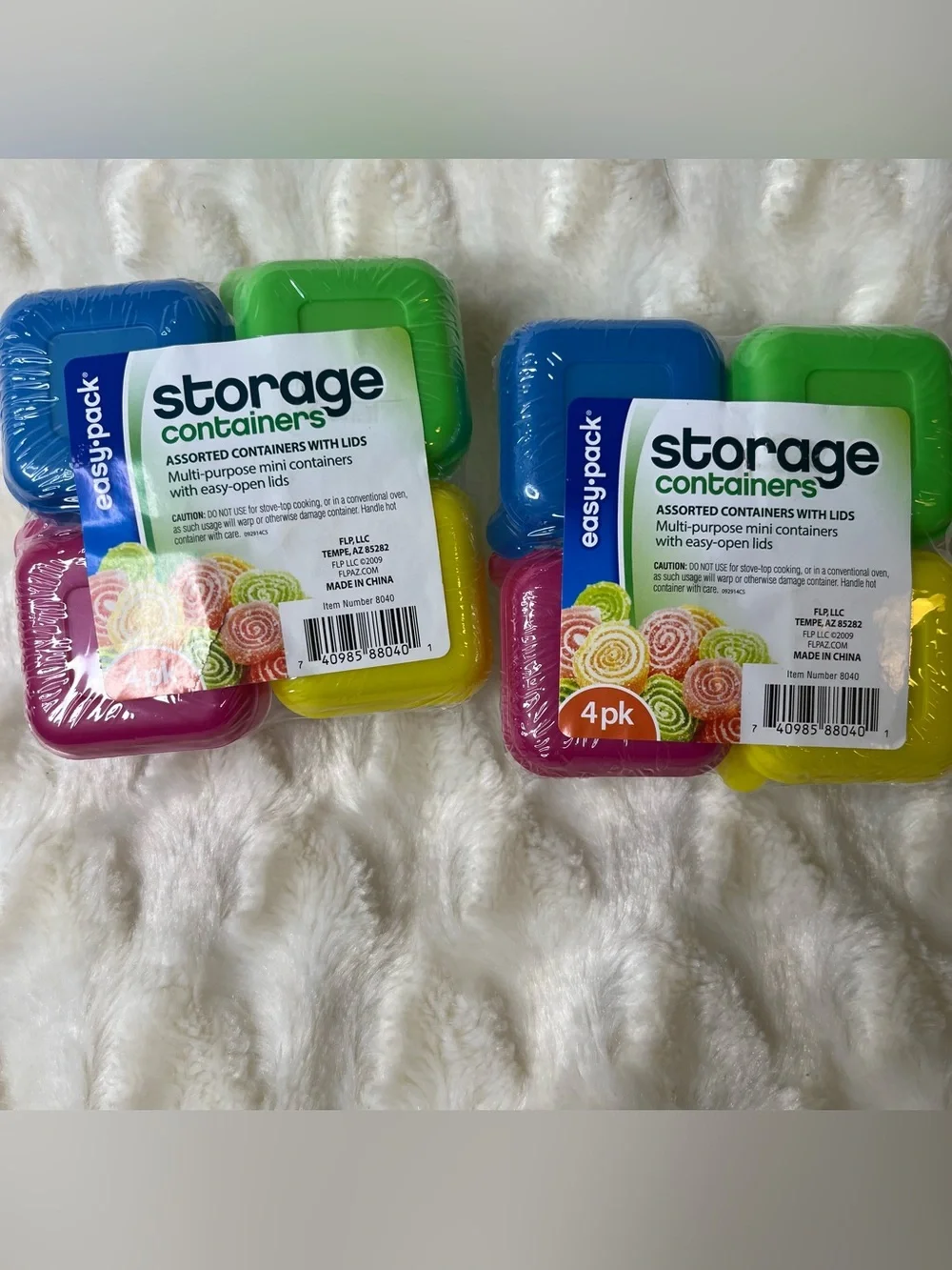 Easy-Pack Mini Storage Containers Two 4 Packs New